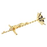 UTHCLO Christliches Metallkreuz 22cm Vintage Stehend in Gold Spirituelle Tischdekoration für Zuhause und Gebetsaltar