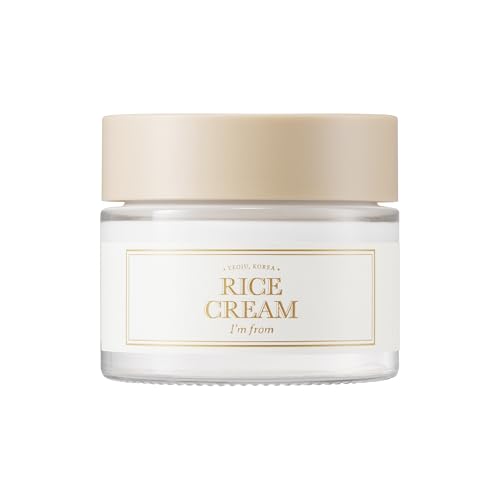 [I'm from] Rice Cream 1.69 Ounce, 41% Rice Bran Essence with Ceramide | Glowing Look, Improves Moisture Skin Barrier, Nourishes Deeply, Soothing to Even Out Skin Tone, K Beauty image 4