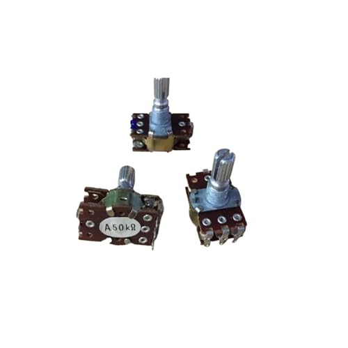 Potentiomètre double type 16 A50K avec prise et axe rotatif 20mm