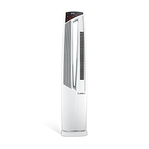 Lasko Oscillating Hybrid Fan and Space Heater for Home, All Season High Velocity Hybrid with Tip-Over Switch, Remote Control, Timer and Thermostat, 37.5 Inches, White, 1500W, FHV820 by Lasko - Image 8