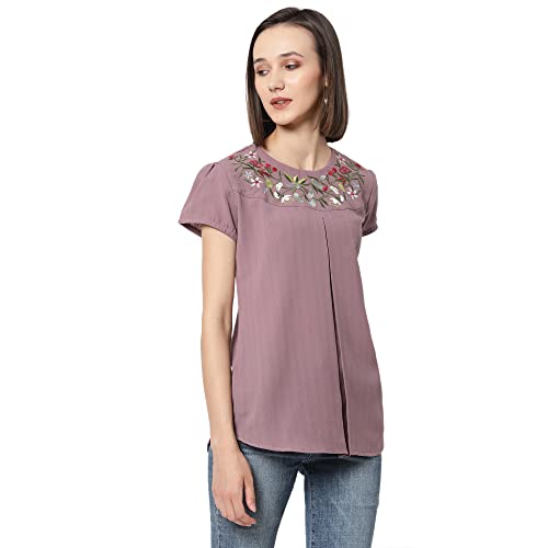 Image of Go.4.it Women's Top with Multi-Color Embroidery