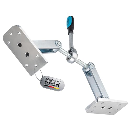 Image of HAZET Beam and Panel Pulling Tool 1774-2, Forged for Heavy Duty, Suitable for Clamping and Pulling Timber, Ergonomic Reversible Ratchet, Incl. 2 Aluminum Plates, Clamping Travel 4.53 In