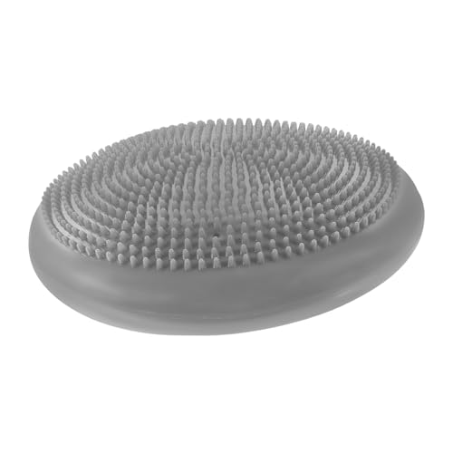 GANAZONO Wobble Cushion Inflatable Balance Disc for Core Strength Posture Improvement Ergonomic Sensory Seat for Relieves Back Pain Pump Included Grey