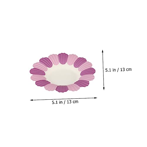 Holibanna 50 Unidades Prato De Papel Flor Pratos De Jantar De Flor De Margarida Prato De Sobremesa D
