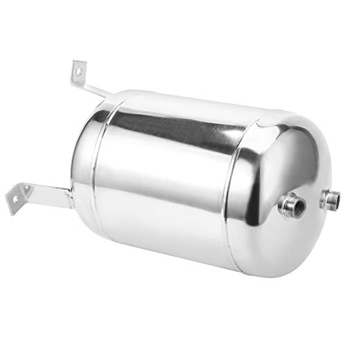 Image of Air Reservoir Tank High Pressure 5 Port Gas Storage for Workshop Automotive 304 Stainless Steel Mirror Finish 2.1 Gallon 10L Vertical NPT 1 2 and 1 4 Port