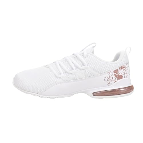 PUMA Womens Riaze Prowl Floral Wide Lace Up Sneakers Shoes Casual - White - Size 7.5 M
