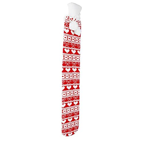 Bouillotte extra longue 74cm UKKO en PVC avec housse tricotée