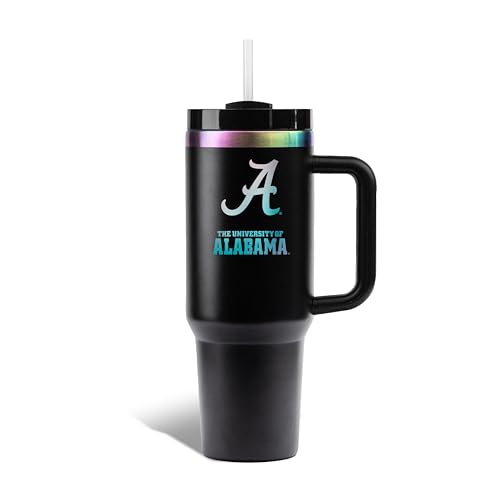 Image of The Memory Company | Licensed NCAA 40oz Iridescent Tumbler with Handle