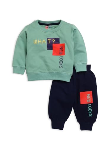Image of Unisex Printed Cotton Sweatshirt and Full Pant Set