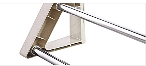 Porte-serviette sans perçage avec rail de rangement étanche blanc