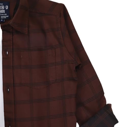 Image of Rocket Science Boy's Casual Regular-Fit Cotton Checked Long Sleeves Shirt.