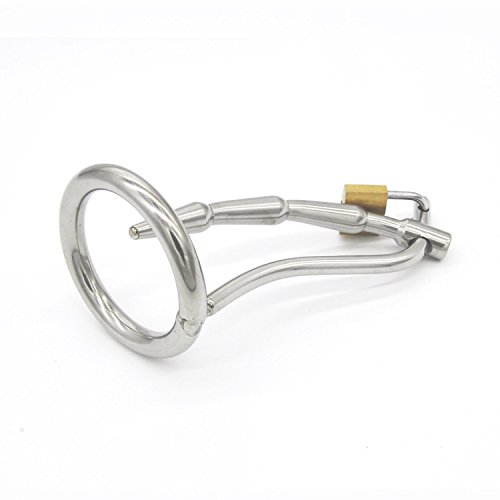 Cage De Chasteté En Acier Inoxydable Avec Expander Tube Et Anneau Verrouillable - SM