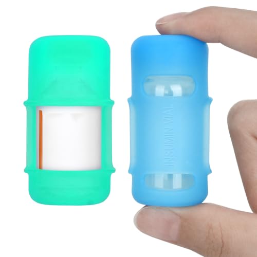 APDTEK 2-Pack Insulin Vial Protector Case for 10ML Short Vials Compatible with NovoLog Humalog and Humulin Vials Anti-Break Insulin Case Holder Convenient Protector Sleeve for Diabetic Travel