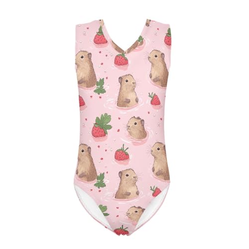 Image of INSTANTARTS Gymnastics Leotards Girl Dinosaur Dancewear Activewear Quick Dry