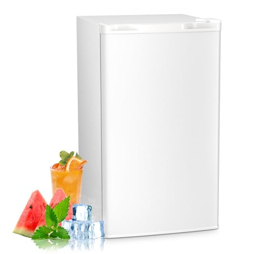 Image of Antarctic Star 3.2 Cu.Ft. Mini Fridge with Freezer, Small Refrigerators with Adjustable Thermostat, Low Noise, Energy Saving, Compact Refrigerators for College Dorm, Office, Bedroom, Apartment, White
