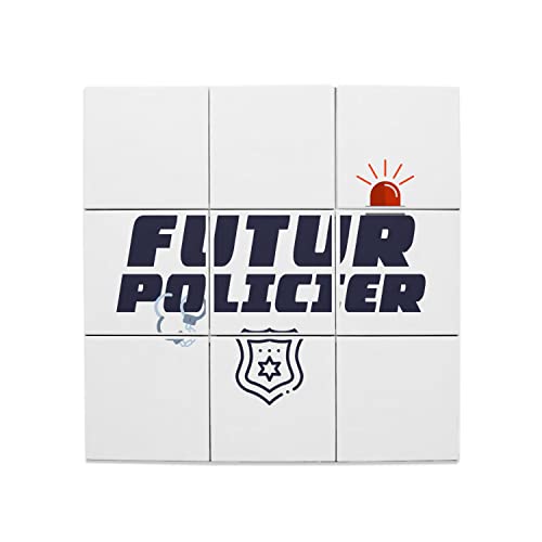 Carreaux céramique futur policier 60x60 cm plaque décorative métier sécurité loi et ordre