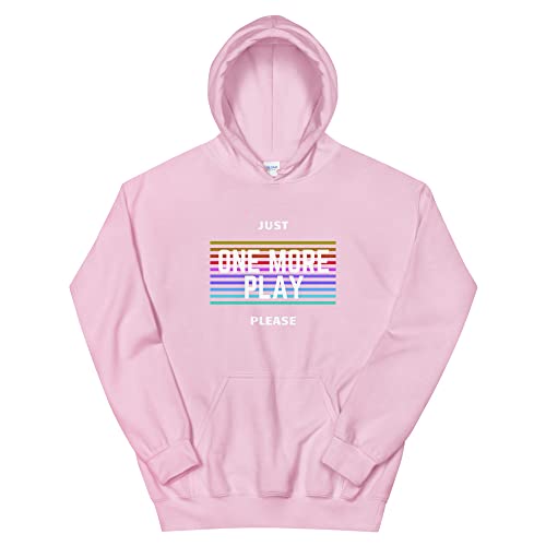 UTOPISH Theater Lover Hoodie - Just One More Play Please Unisex Thespian and Broadway Merchandise Light Pink