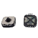 Helilyco FJ08K-S Joystick con interruttore Potenziometro B10K albero in metallo pin PC PSP palmare console componente di riparazione argento e nero (FJ08K-N)