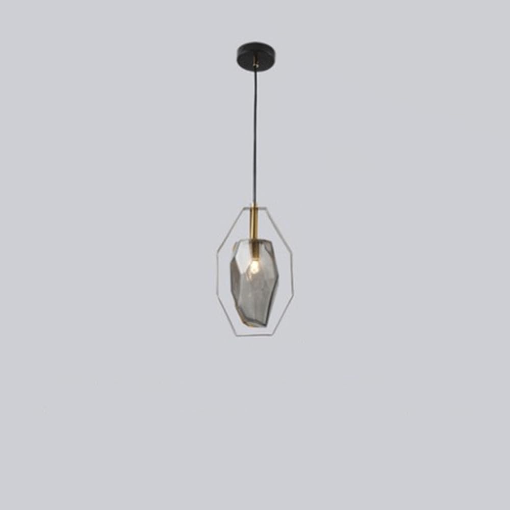 Lámpara de lujo creativa para mesita de noche en cristal tallado verde y zócalo G9
