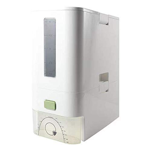 Letusto Rice Dispenser 25 LBS Pound Capacity - Rice Storage Dry Food Container Bin 20 LB Pounds Holder - Great Kitchen Organizer with Measurable Rice Cylinder - BPA Free Plastic & Airtight Design Box