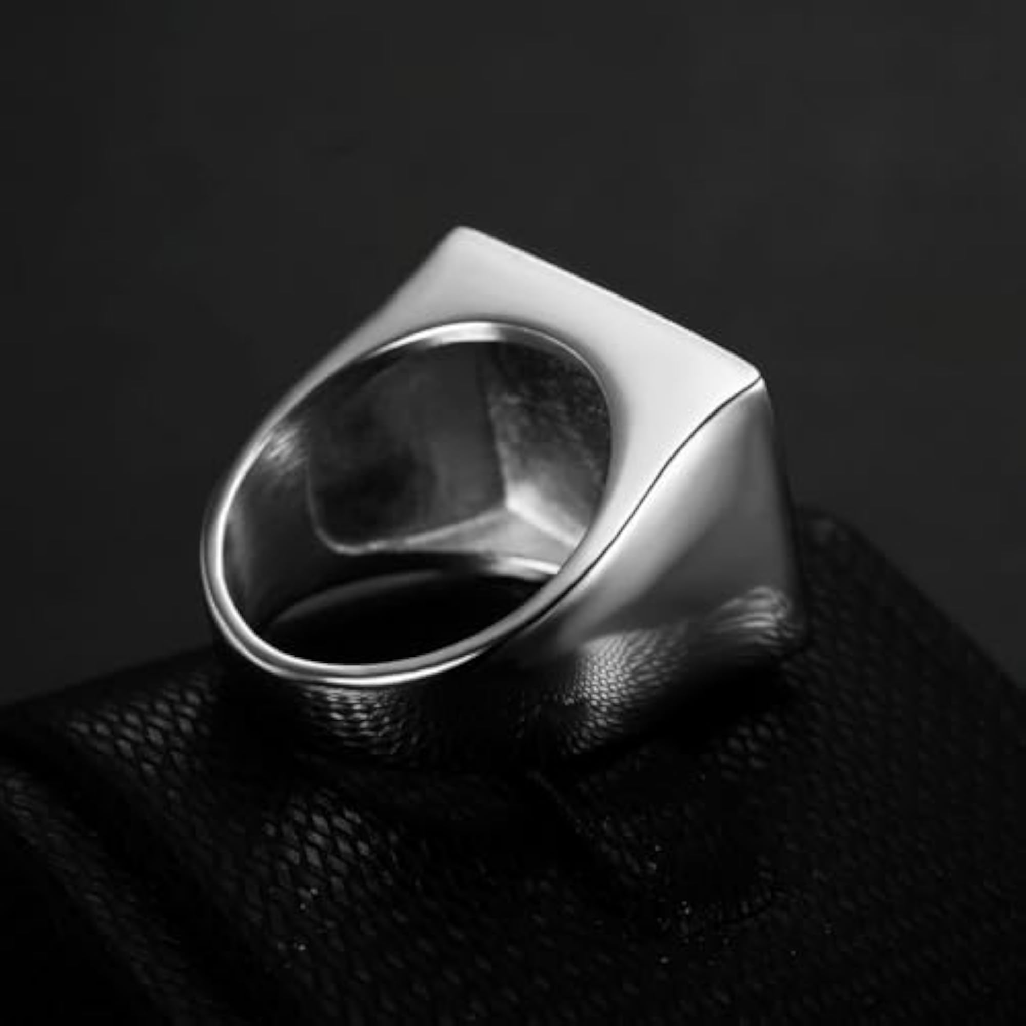 Men's Iced Out CZ Ring, Hip Hop Style Stainless Steel