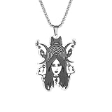 Genérico Collar colgante de la Diosa Luna, Laberinto de Símbolos de Hechicería, Dama Serpiente, Joyería Vintage de Hombre de la Mitología Griega