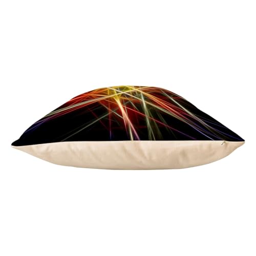 Coussin en velours blanc motif laser abstrait déco salon moderne