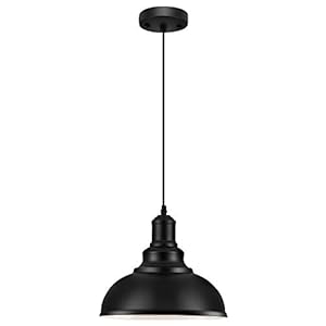 Pendant lighting vintage industrial fixtures black metal farmhouse lights ceiling lamp for kitchen home island dining room bedroom 114 inches  urban country home decor