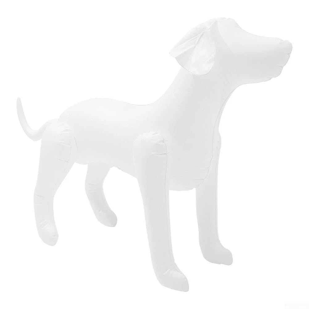 Mannequin Gonflable en PVC pour Animaux de Compagnie, Pieds réglables pour présentation Dynamique de vêtements (Blanc)