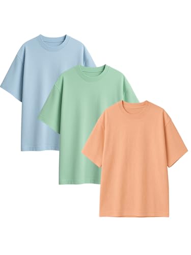 Image of RodZen Oversized Fit Half Sleeves Round Neck Textured Polycotton T-Shirt for Women /Girls (Pack of 2)