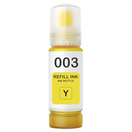 Image of 003 Ink Compatible for Epson L3250, L3260, L5290, L3210, L3256, L3150, L3215, L3216, L5190, L3200, L3251, L3252, L3110, L3151, L3152, L3156, L3211, L3212 Printer (003 Yellow Ink 1 Pcs)