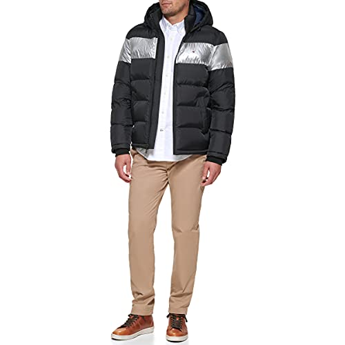 Image of Tommy Hilfiger Men's Down Alternative Hooded Puffer Jacket (Standard and Big & Tall)
