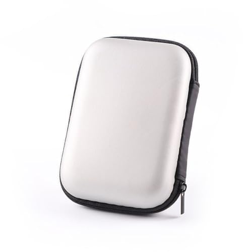 1 pezzi Custodia per Hard Disk Esterno 2.5'',Custodia Hard Disk Esterno 2.5per SDD HDD caso, Memoria Esterna Portatile Disco Esterno Protettiva Borsa Antiurto Rigida Cover Case, Bianco