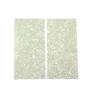 COMBR 2 Pieces DIY White Pearl Guitar Material Purfling Sheet Head Veneer Shell