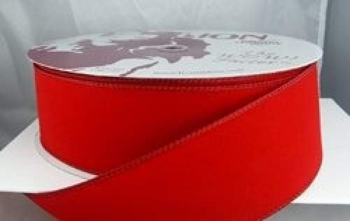 Wired Red Velvet Christmas Ribbon 2 1/2" #40-50 Yards
