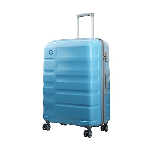 VIP Ceptor Pro Ultra Strong Polycarbonate Hard Sided Check-in Luggage Spinner Dual Wheels with Anti-Theft Zipper Suitcase (Large, 80Cm, Oscar Blue)