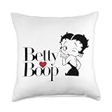 Betty Boop Blowing Kiss Heart Throw Pillow