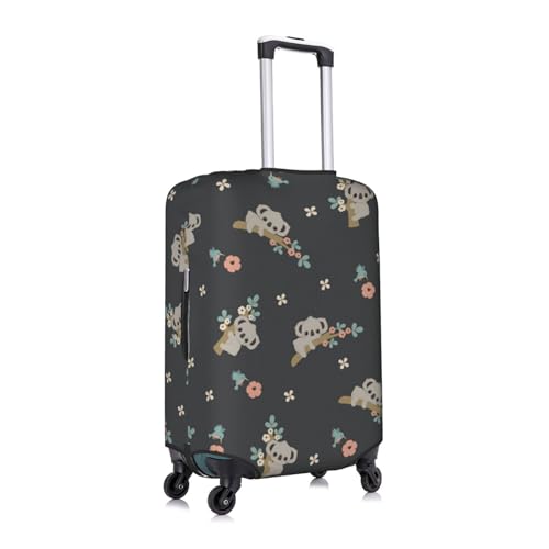 EdNeY Cute Koala Flower Travel Luggage Cover Elastic Anti-scratch Suitcase Cover Protector Spandex Stretch Luggage Baggage Covers Fits 22-24 Inch Luggage,M3
