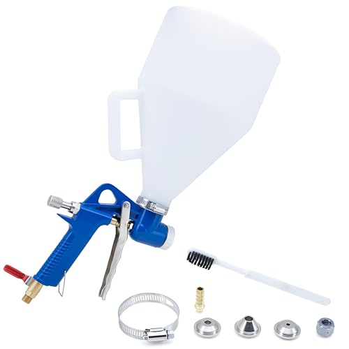 Image of NEIKO 31227A Drywall Texture Sprayer, Air Texture Gun with 1.2 Gallon Hopper Gun, 3 Nozzles: 4 mm, 6 mm, 8 mm, Stucco Mud or Popcorn on Walls and Ceiling, Knockdown, Spray Gun with Handle