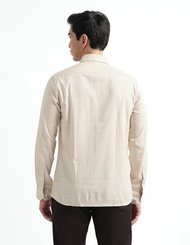 Image of Arrow Checked Slim Fit Mens Formal Shirt - Cotton, Breathable & Comfortable, Full Sleeves Shirts for Men