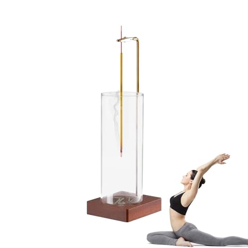 Samuliy Soporte de incienso en barra, quemador de incienso anticenizas con vidrio extraíble, soporte de incienso a prueba de llama, recogedor de cenizas sin desorden para meditación, relajación,