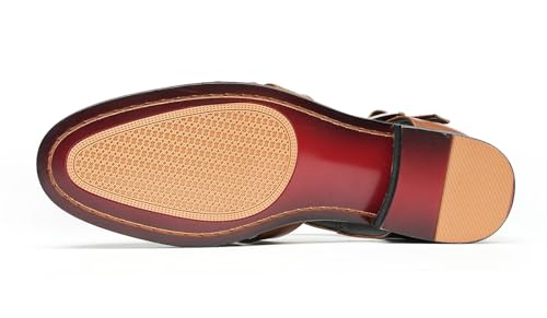 Santimon Mens Sandals Leather Dress Casual Shoes for Men Business Fashion Breathable Buckle Loafers Summer Shoes3