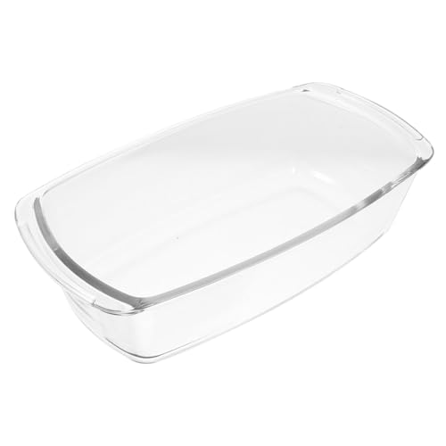 VERDANVERSE Utensilios Para Hornear Molde De Pastel De Tarta De Huevo Cacerola De Moldes De Tarta Para Hornear Molde Para Tiramisú Rectangular Sartén Refugio Vidrio Transparent