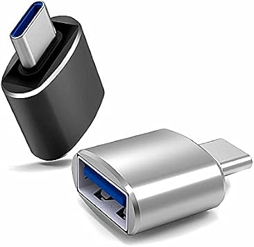2pieces USB C to USB 3.0 Adaptor USB C Male to USB Female 3.0 Converter Type-c to USB 3.0 OTG Adapter Compatible MacBook Pro,Chromebook,Pixelbook,Microsoft Surface Go,Galaxy S8 S9 S10 PlusBlack