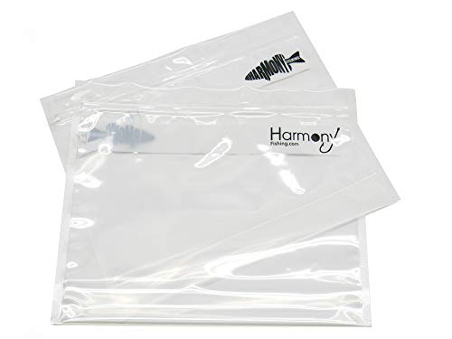 Harmony Fishing Fundas para señuelos (paquete de 10) - Bolsas transparentes duraderas para almacenamiento de cebos blandos, señuelos, aparejos y accesorios de pesca miniatura 2
