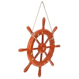 Colgante de timón de barra: fabricado con madera de calidad, ideal para su uso. adorno de estilo mediterráneo