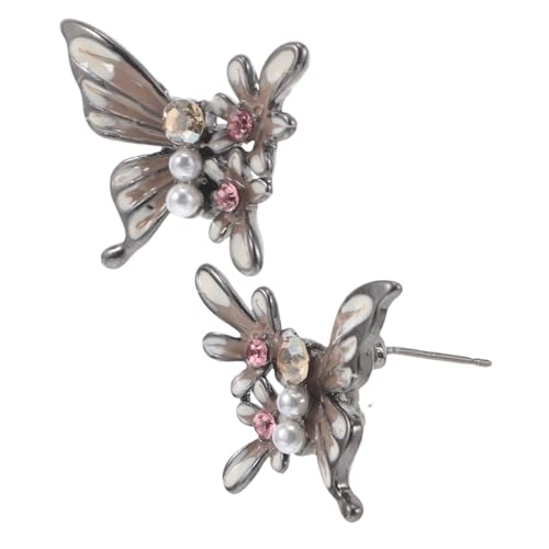 Boucles d'oreilles papillon et perles aux finitions haut de gamme