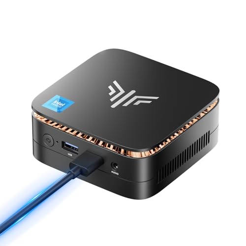 KAMRUI Essenx E1 Mini PC, 8GB DDR4 RAM 256GB M.2 SSD, Mini