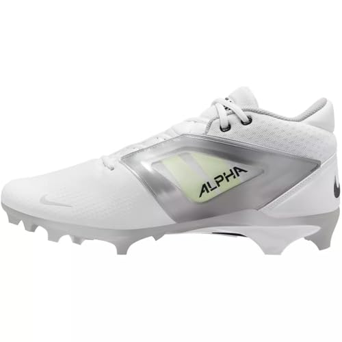 Nike Alpha Menace 4 Pro Football Cleats White/Metallic Silver/Photon Dust/Black FD7037-100 Size 11.5 US Men's2