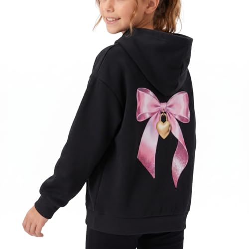 Image of WELAKEN Cotton Hoodie Sweatshirt for Girls Kids & Teens Long Sleeve Pullover with Kangaroo Pocket